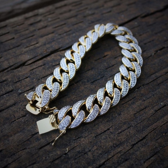 dior iced out chain